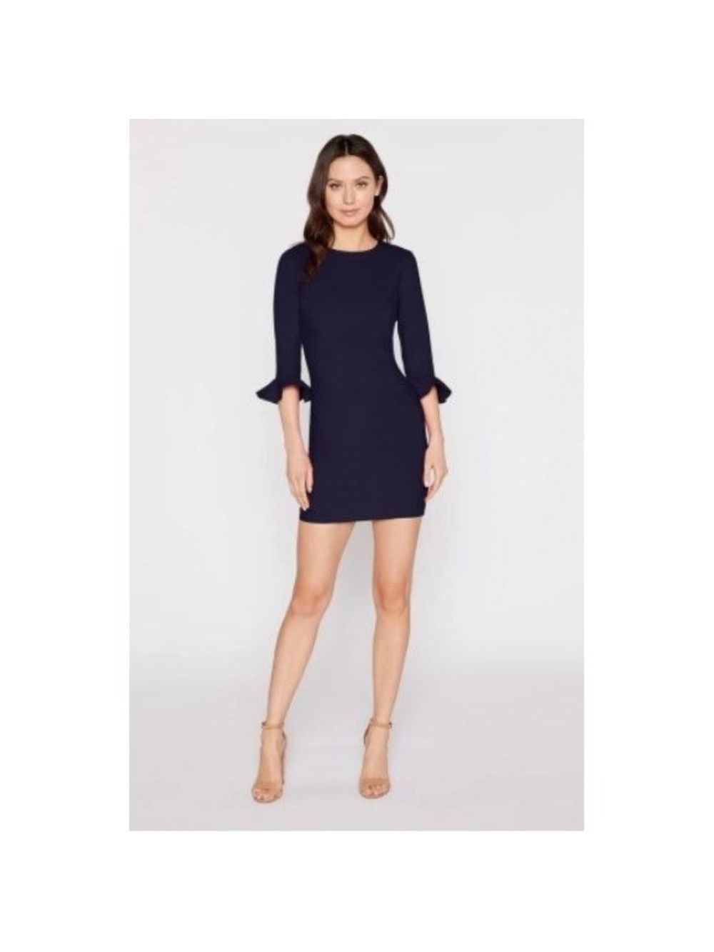 Likely Bedford Mini Dress Round Neck Casual Navy Blue 14